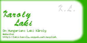 karoly laki business card