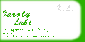 karoly laki business card